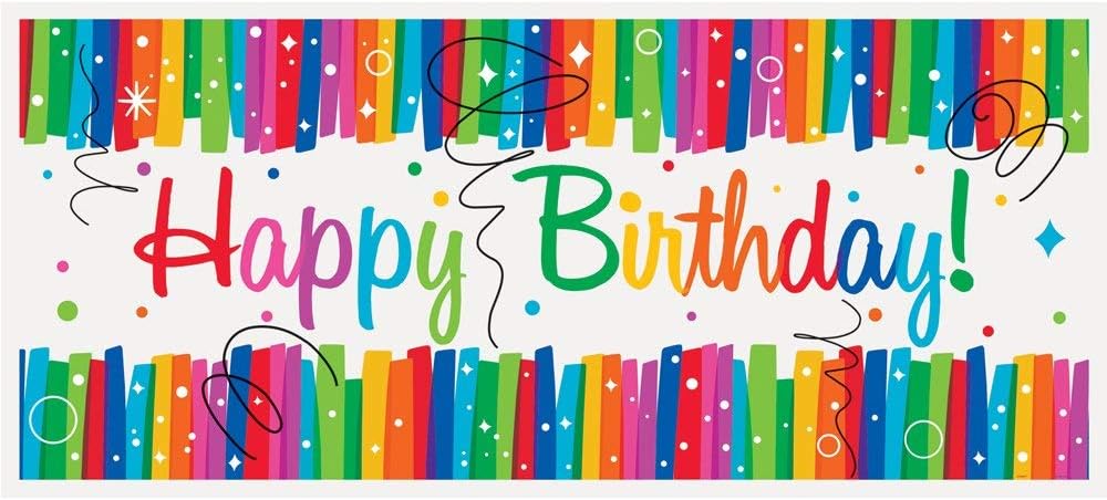 Party Crazy Birthday Rainbow Banner