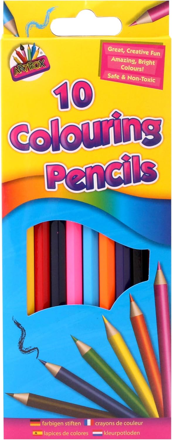 🖍️ 10 Full Size Colour Pencils – Bright, Bold & Ready to Draw! 🎨