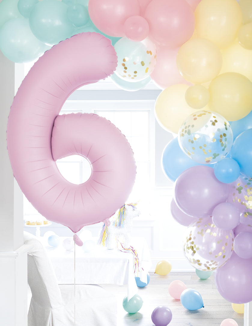 Large foil Number Balloons 8 Different colours Inflate with Air or Helium
