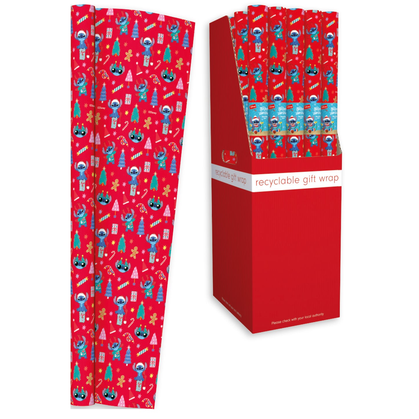 Disney Stitch Christmas Rollwrap