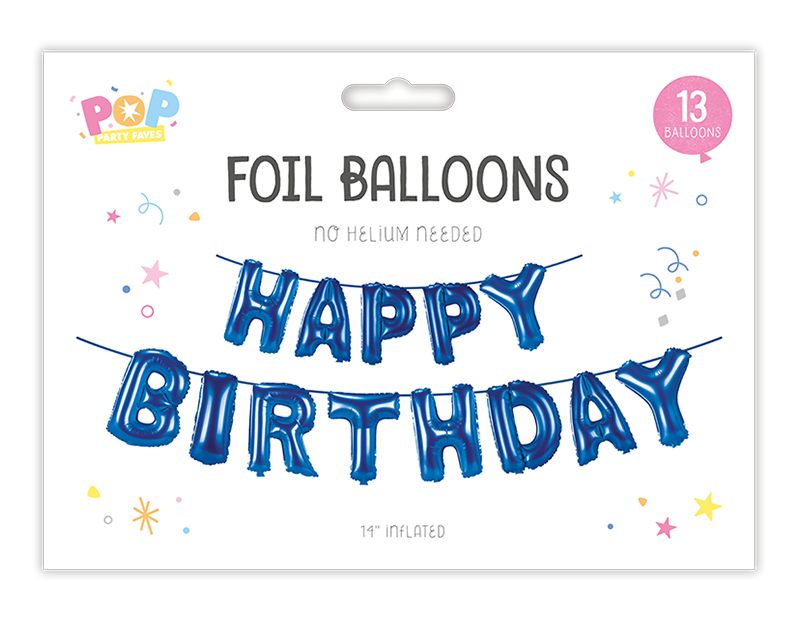 Giant Foil Happy Birthday Foil Balloon - Inflate with Air !!