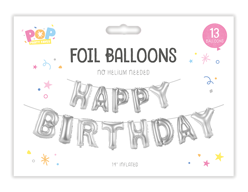Giant Foil Happy Birthday Foil Balloon - Inflate with Air !!