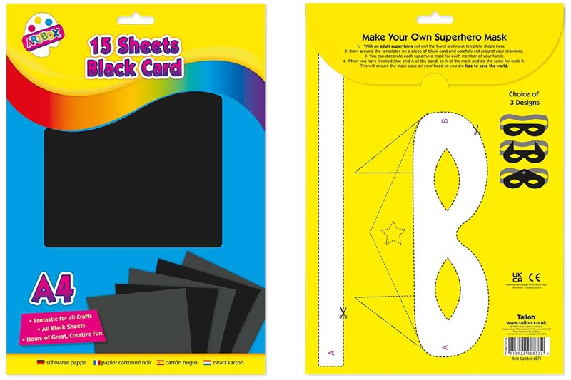 🖤 15 Sheets A4 Black Activity Card – Bold Backgrounds, Big Ideas! 🎨