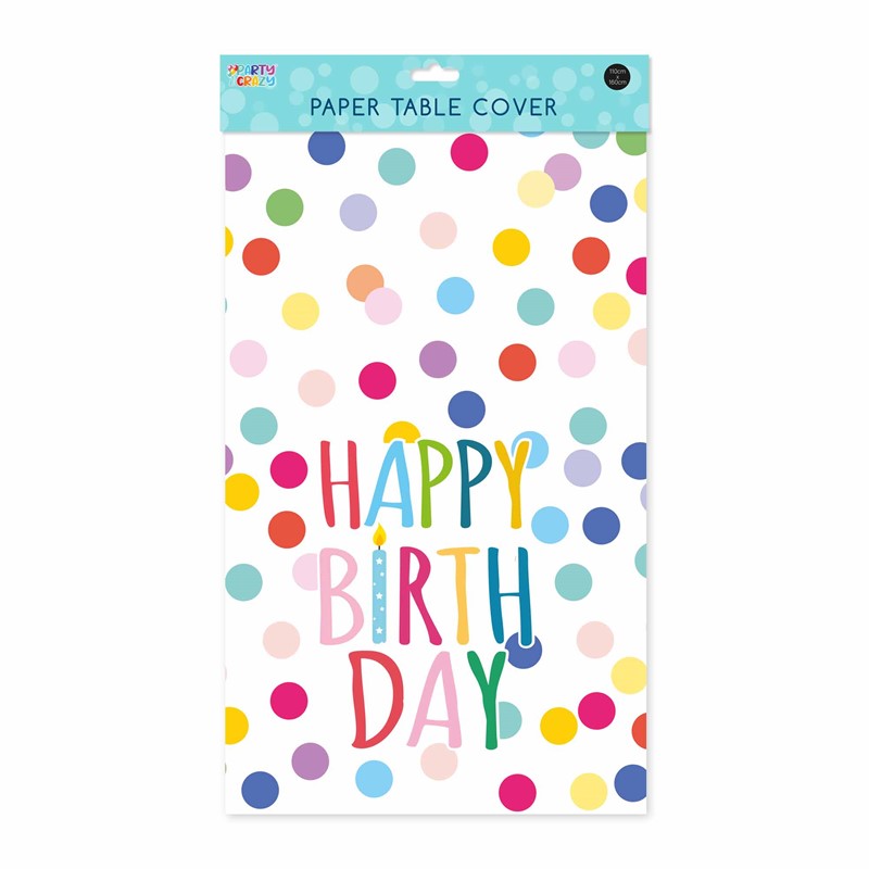 Party Crazy Birthday Paper Tablecover