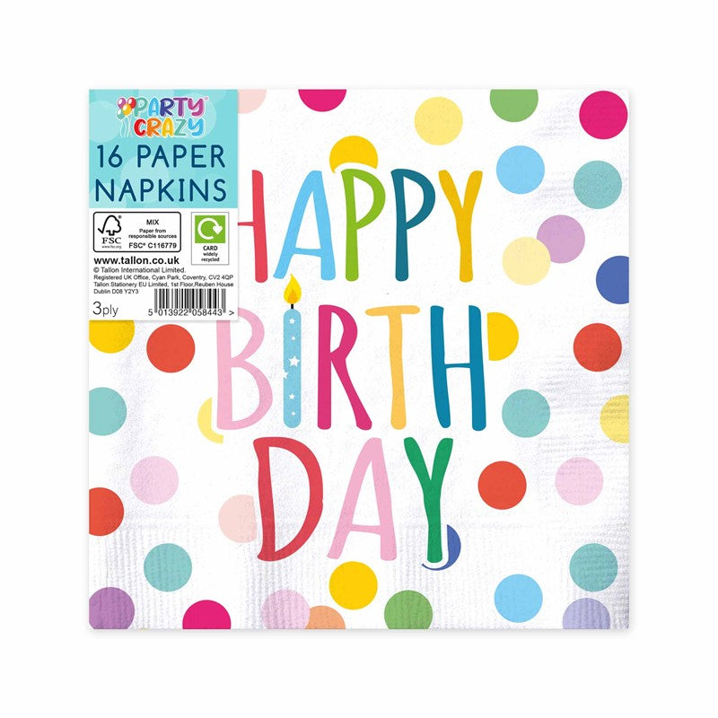 Party Crazy Birthday Napkins