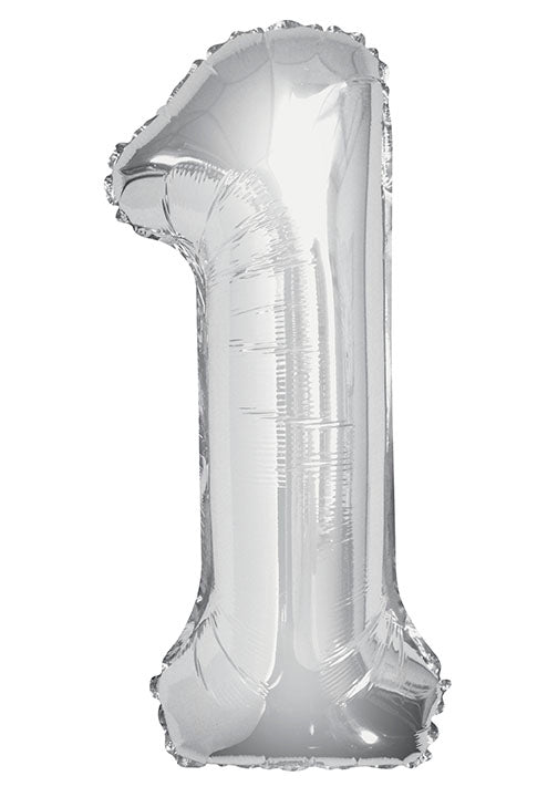 Large foil Number Balloons 8 Different colours Inflate with Air or Helium