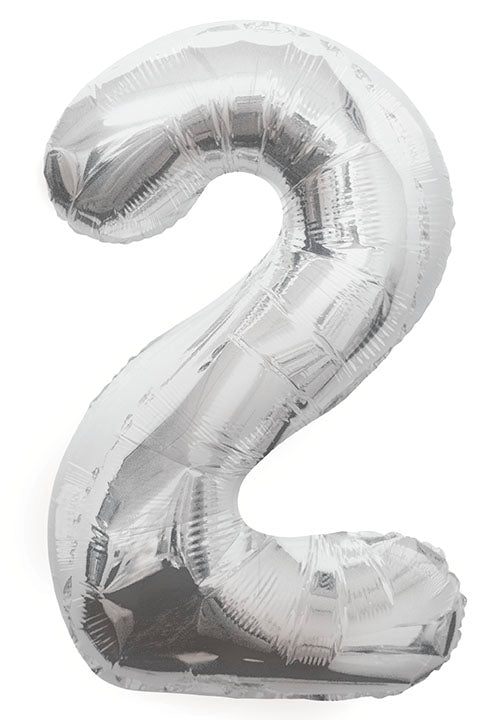 Large foil Number Balloons 8 Different colours Inflate with Air or Helium