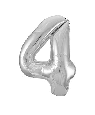 Large foil Number Balloons 8 Different colours Inflate with Air or Helium