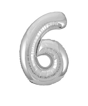 Large foil Number Balloons 8 Different colours Inflate with Air or Helium