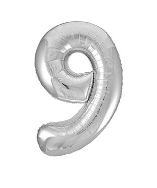 Large foil Number Balloons 8 Different colours Inflate with Air or Helium