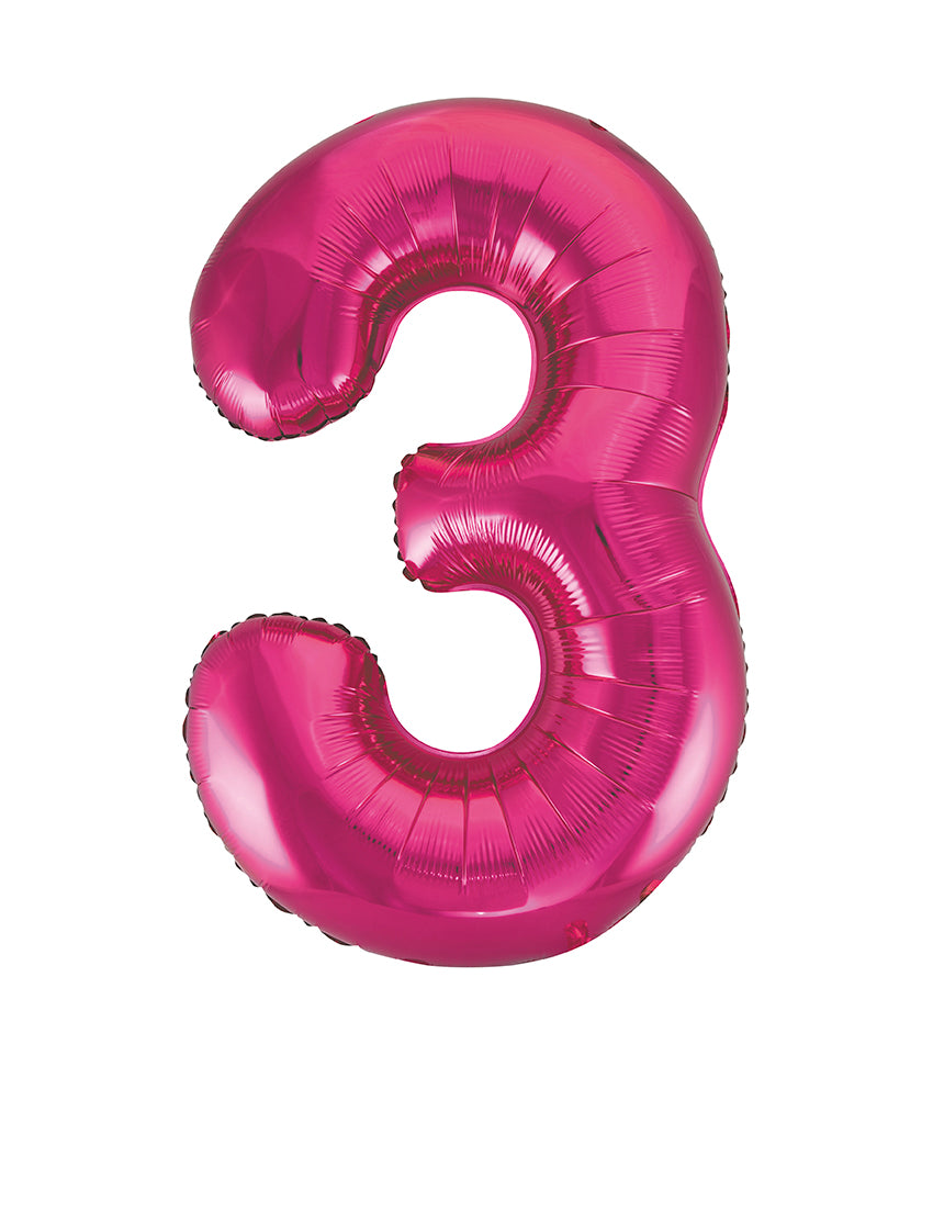 Large foil Number Balloons 8 Different colours Inflate with Air or Helium