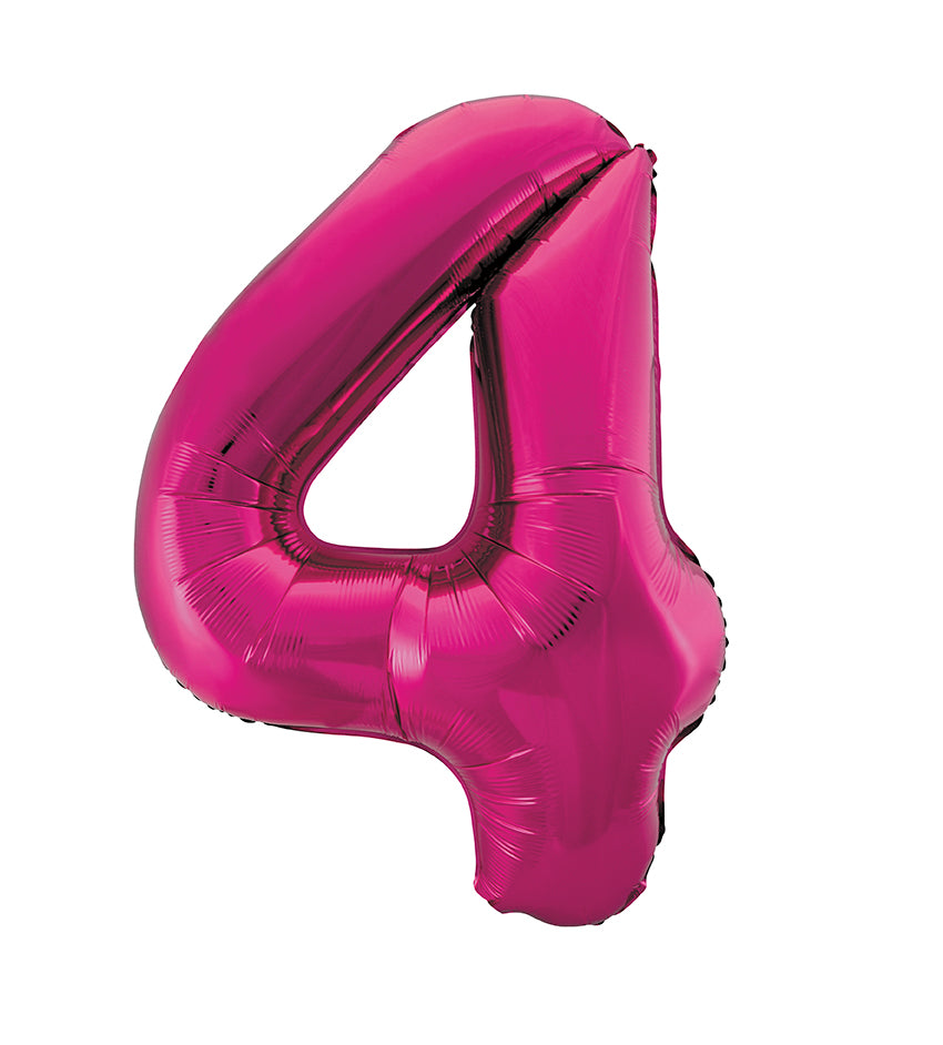 Large foil Number Balloons 8 Different colours Inflate with Air or Helium