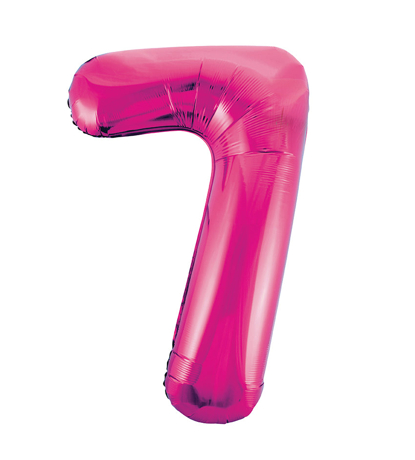 Large foil Number Balloons 8 Different colours Inflate with Air or Helium
