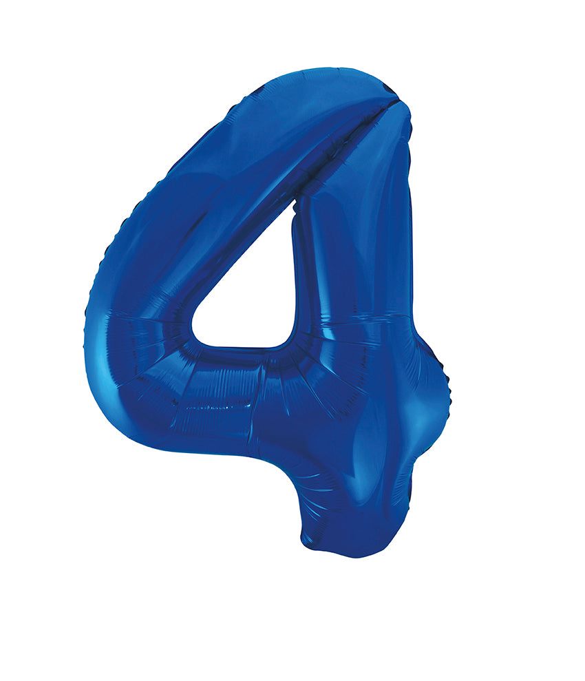 Large foil Number Balloons 8 Different colours Inflate with Air or Helium
