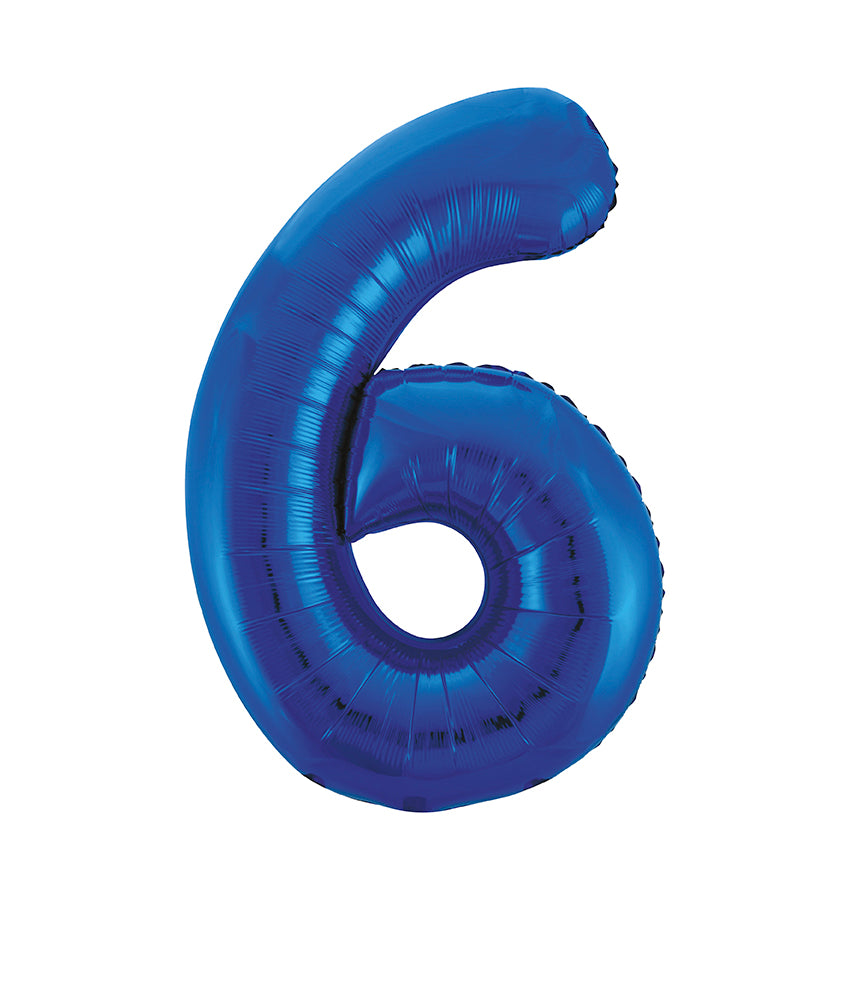 Large foil Number Balloons 8 Different colours Inflate with Air or Helium