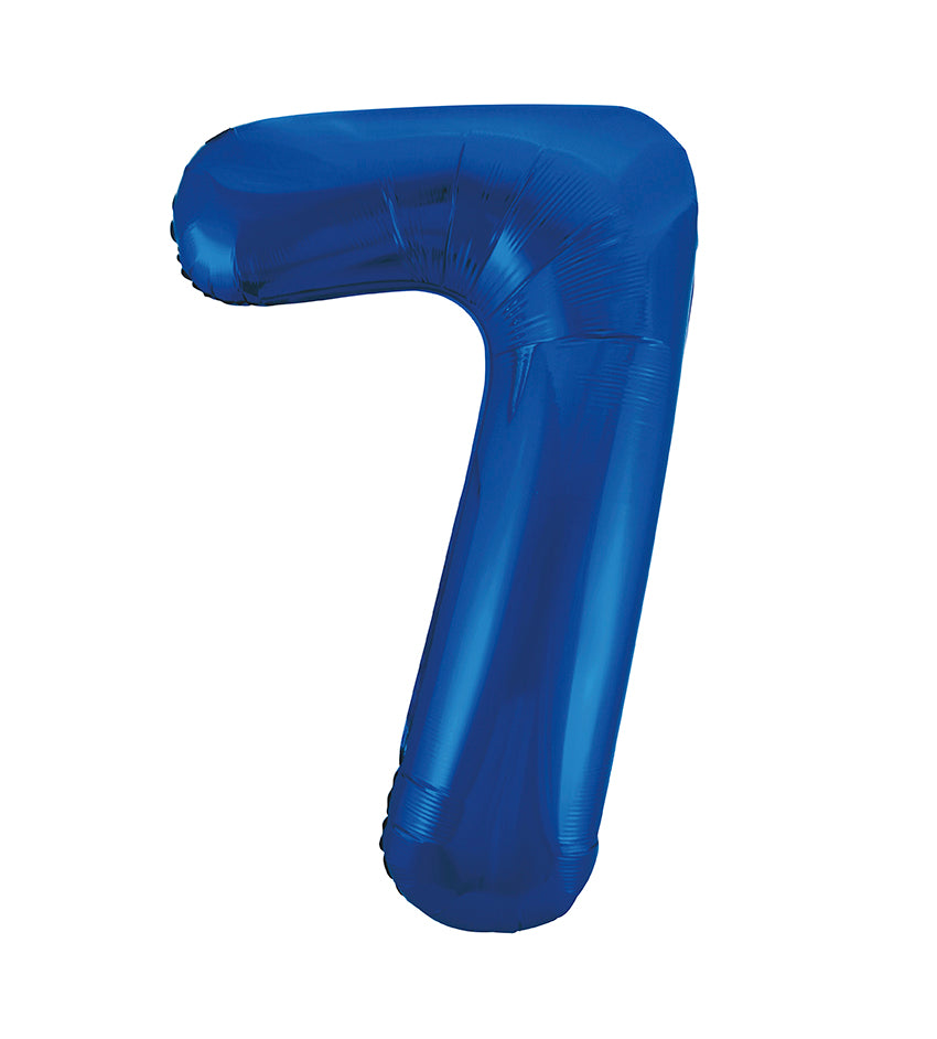 Large foil Number Balloons 8 Different colours Inflate with Air or Helium