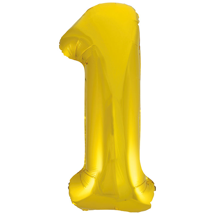 Large foil Number Balloons 8 Different colours Inflate with Air or Helium
