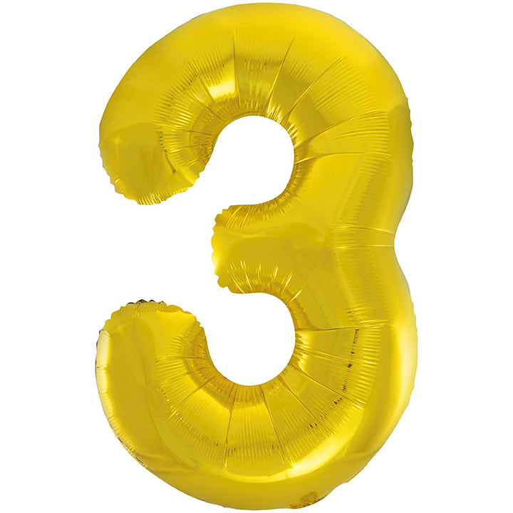 Large foil Number Balloons 8 Different colours Inflate with Air or Helium