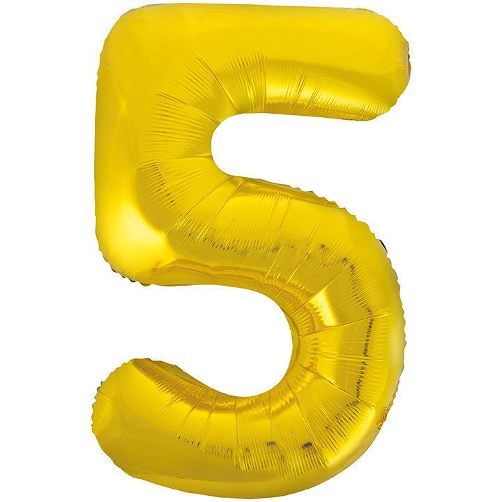 Large foil Number Balloons 8 Different colours Inflate with Air or Helium