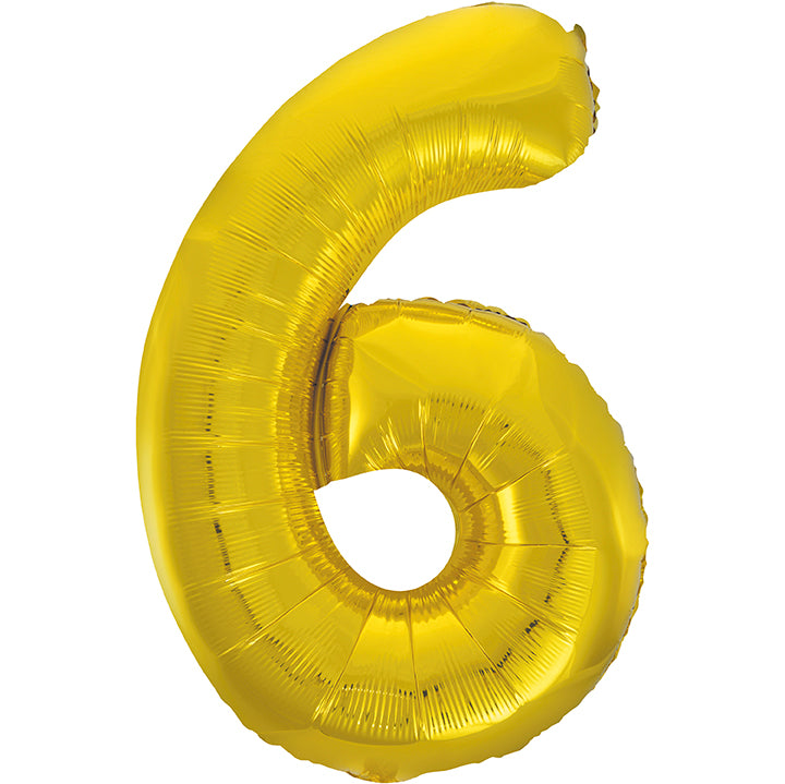 Large foil Number Balloons 8 Different colours Inflate with Air or Helium