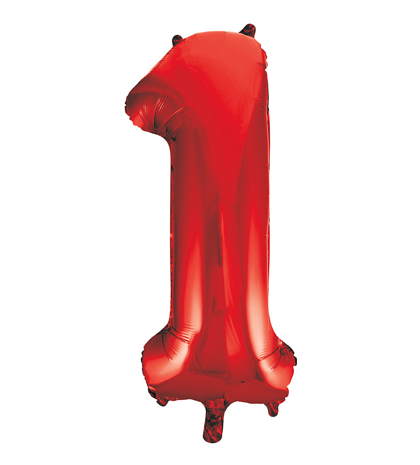 Large foil Number Balloons 8 Different colours Inflate with Air or Helium