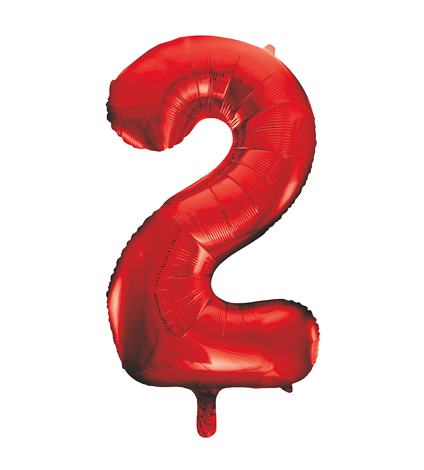 Large foil Number Balloons 8 Different colours Inflate with Air or Helium