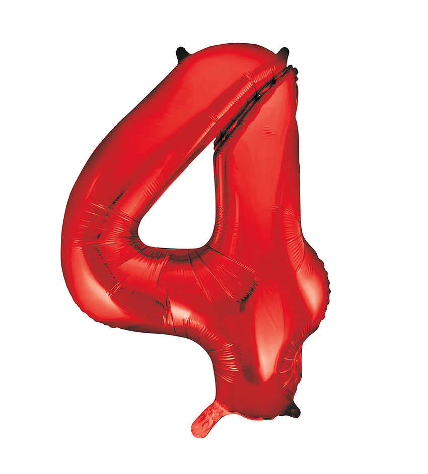 Large foil Number Balloons 8 Different colours Inflate with Air or Helium
