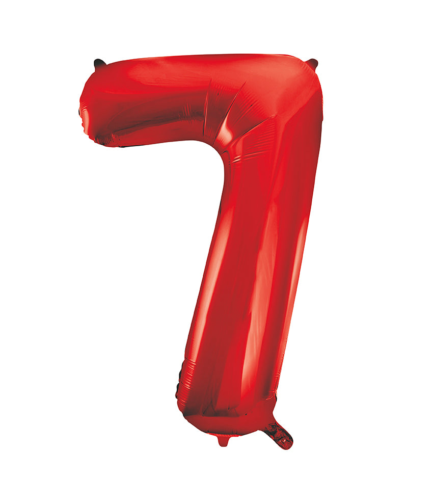 Large foil Number Balloons 8 Different colours Inflate with Air or Helium