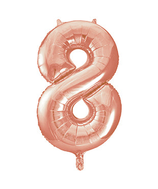 Large foil Number Balloons 8 Different colours Inflate with Air or Helium