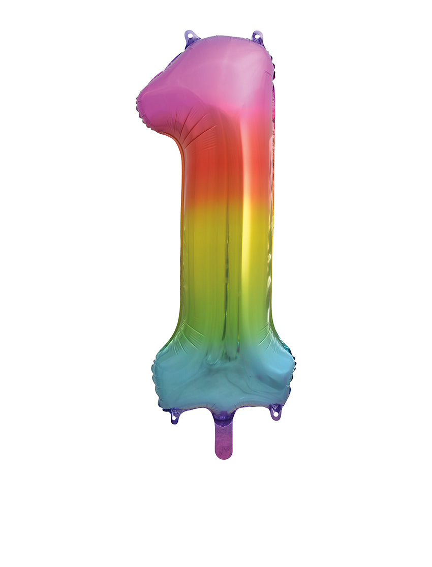 Large foil Number Balloons 8 Different colours Inflate with Air or Helium