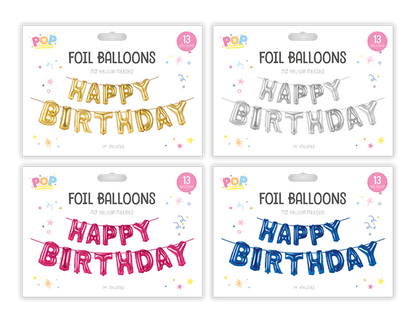 Giant Foil Happy Birthday Foil Balloon - Inflate with Air !!