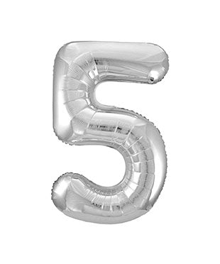 Large foil Number Balloons 8 Different colours Inflate with Air or Helium